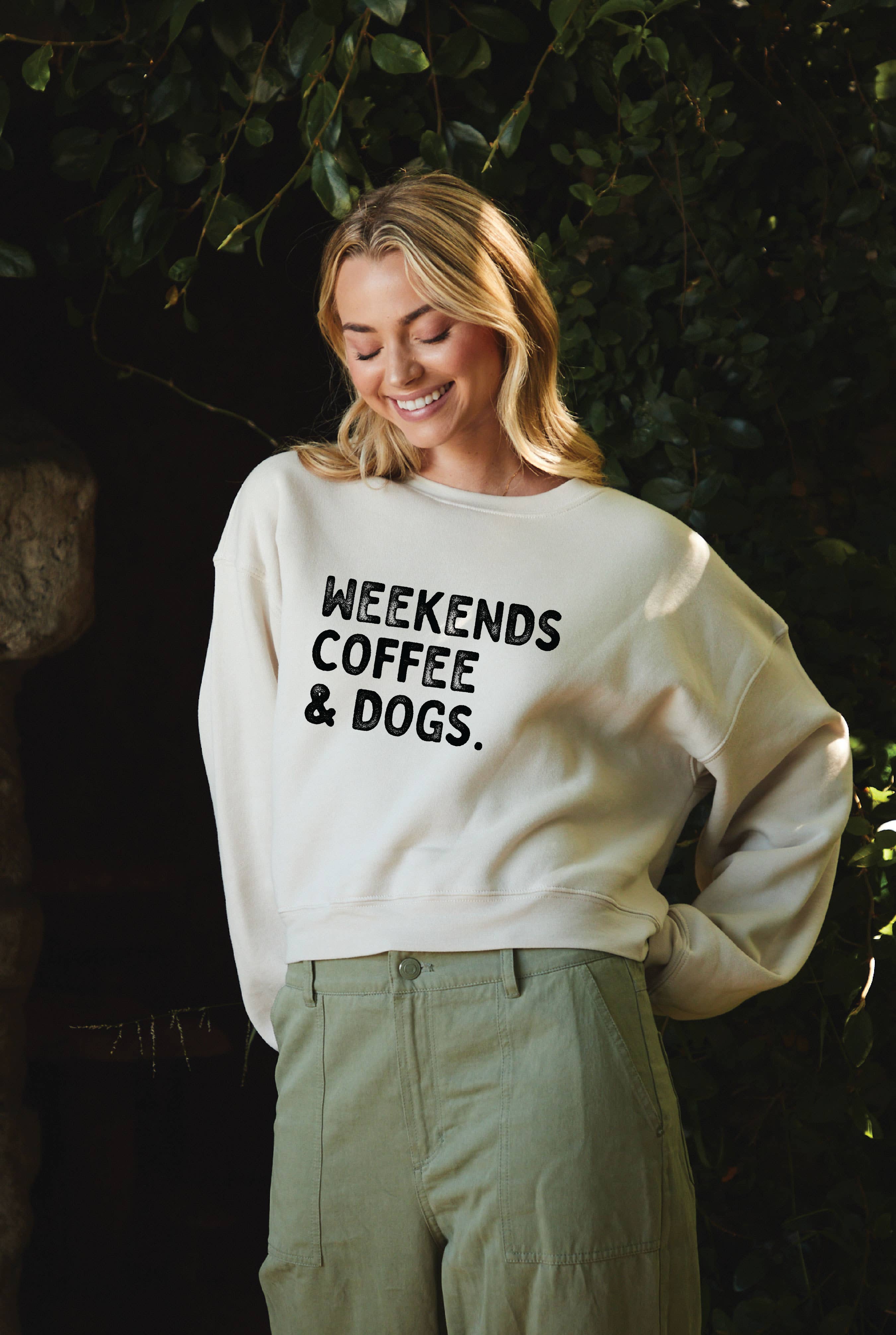 OAT COLLECTIVE - Wholesale Graphic Sweatshirt - Women's - WEEKENDS COFFEE AND DOGS  Mid Graphic Sweatshirt10