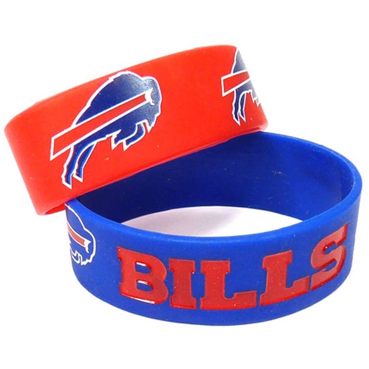 Aminco USA - Wholesale Jewelry - Men's - NFL Buffalo Bills Wide Bracelet, 2-Pack
