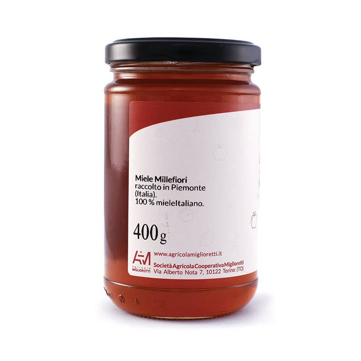 Azienda Agricola Miglioretti - Wholesale Honey - MILLEFIORI HONEY 400GR made in Italy ideal for picnics2