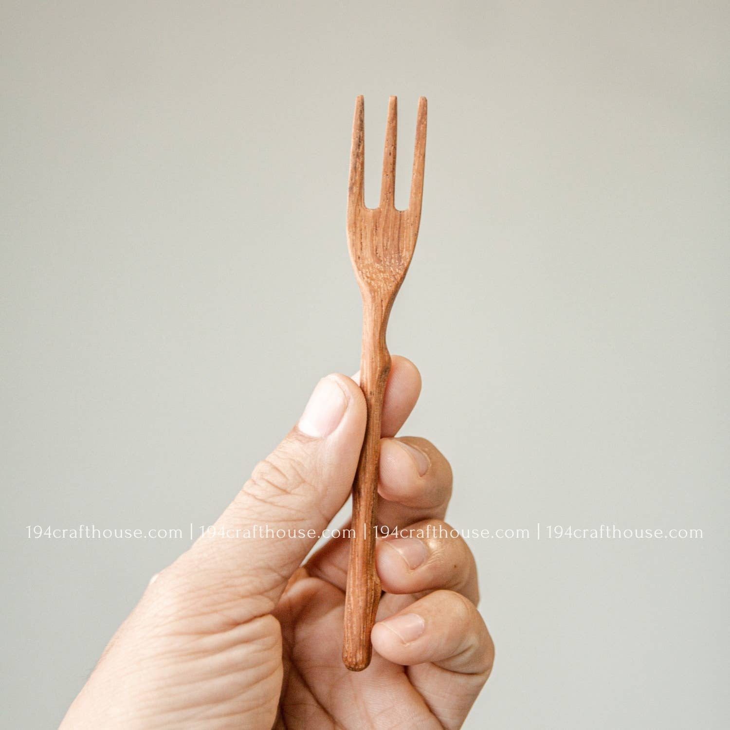 194 Craft House - Wholesale Serving Utensil - Branch Tree Small Wooden Fork - Kitchen Serving Utensils1