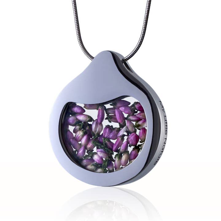 Designerhalskæde med lyngblomst for engroshandel hos My Little Nature