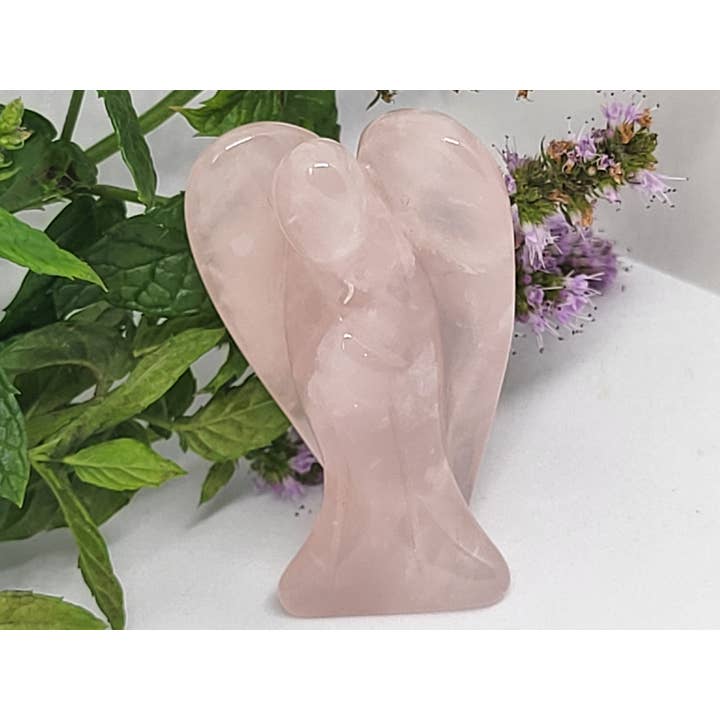 Angelo al quarzo rosa per la vendita all'ingrosso da parte di Crystal Cove