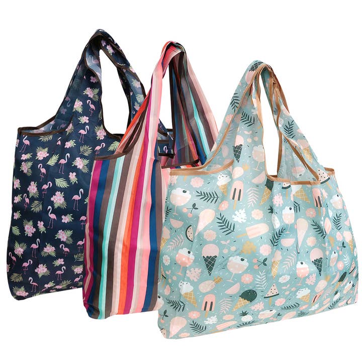 Wrapables.com - Wholesale Grocery/Shopping Bag - Wrapables Eco-Friendly Large Nylon Reusable Bags (Set of 3)