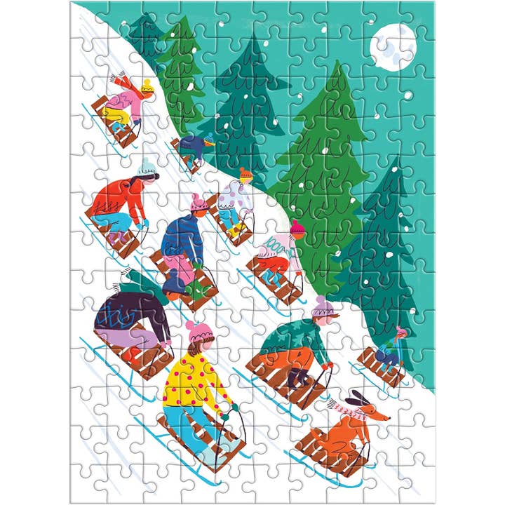 Chronicle Books - Wholesale Ornament - Winter Sledding 130pc Puzzle Ornament2