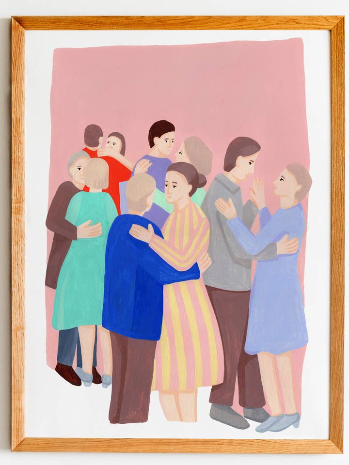 Slow Dance Kunstprint formaat A3 (29,7 x 42 cm) voor wholesale door Iga Illustrations