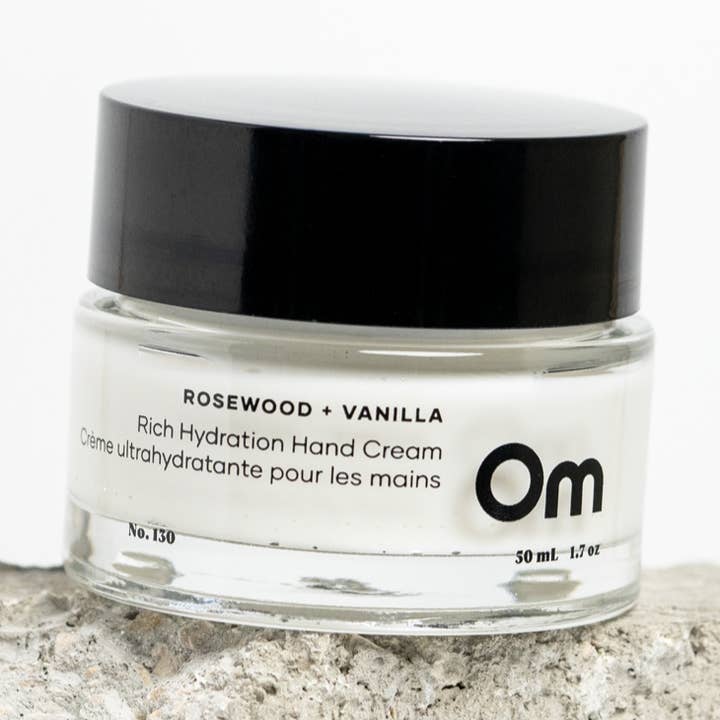 Om Organics Skincare - Wholesale Hand Cream/Lotion - Rosewood + Vanilla Rich Hydration Hand Cream0