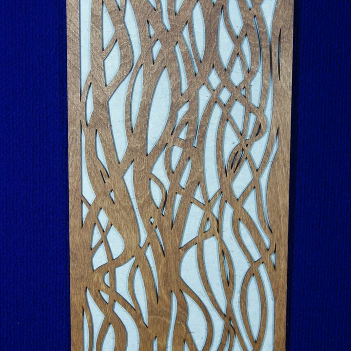 Wood Panel Wall Art - Flowing design with rice paper for wholesale by MIY Olympia