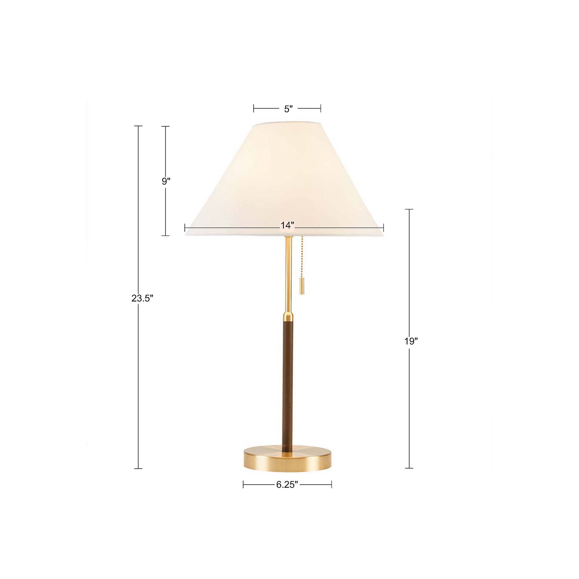 Olliix - Wholesale Accent/Desk Lamp - Mid-Century Pull Chain Table Lamp, Gold Brown5