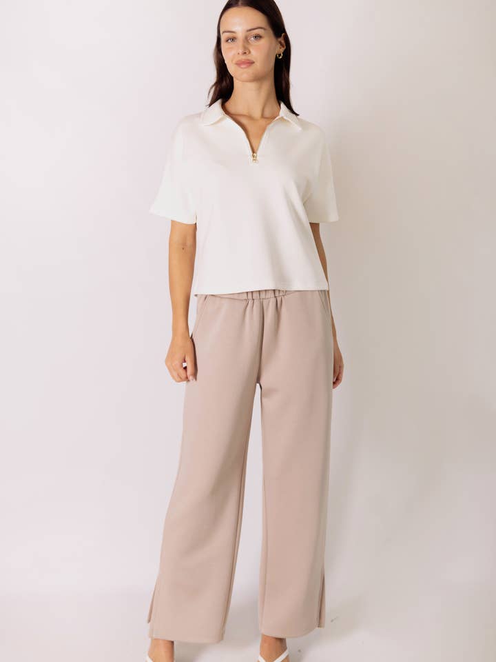 P. CILL - Wholesale Knit Top - Women's - P. CILL Butter Modal Short Sleeve Quarter Zip Top23