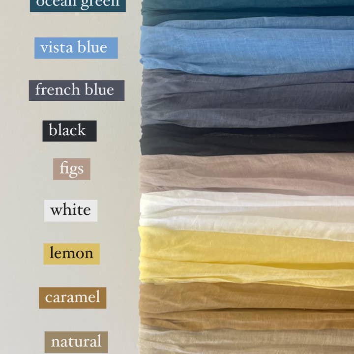 VIKOLINO – Großhandel Schal – Damen – Transparenter Leinen-Schal (Gaze)8