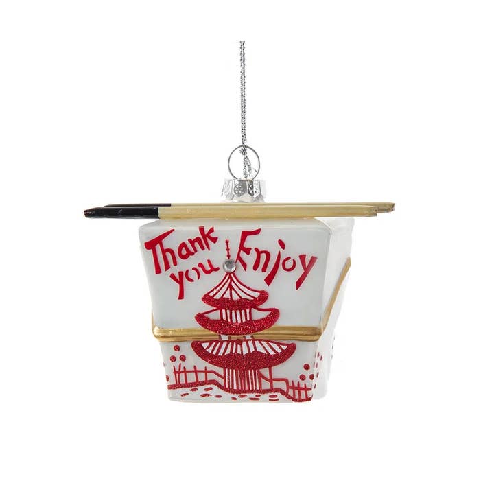 Kurt S. Adler, Inc. - Wholesale Ornament - Glass Chinese Take-Out Box Ornament