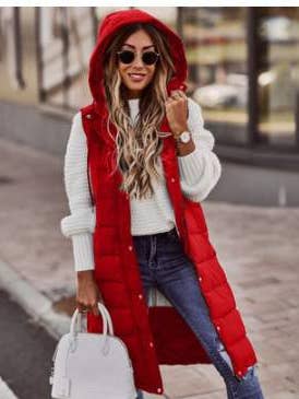 Fashion Combination - Wholesale Jacket - Women's - sleeveless long cotton padded jacket vest coat2