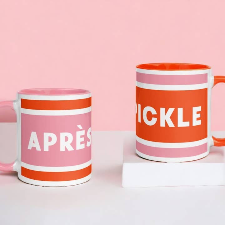PILLOWPIA - Wholesale Coffee Mug - après pickle mug pickleball lover gift (12 color combos)
