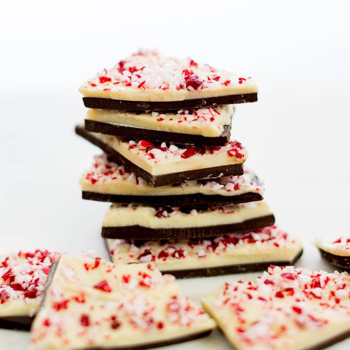 Four Brothers Chocolates - Wholesale Chocolate Covered Sweets - 1/2 lb. Pouch Peppermint Bark2