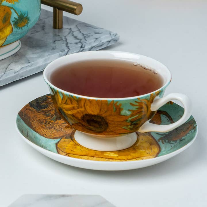 McIntosh Mugs - Wholesale Coffee/Tea Cup - Van Gogh 'Sunflowers' Cup & Saucer