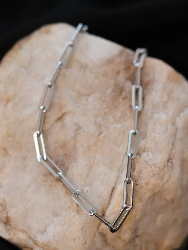 Silver Chain Necklace - Stainless Steel - Waterproof for wholesale by Cedar and Cypress Designs