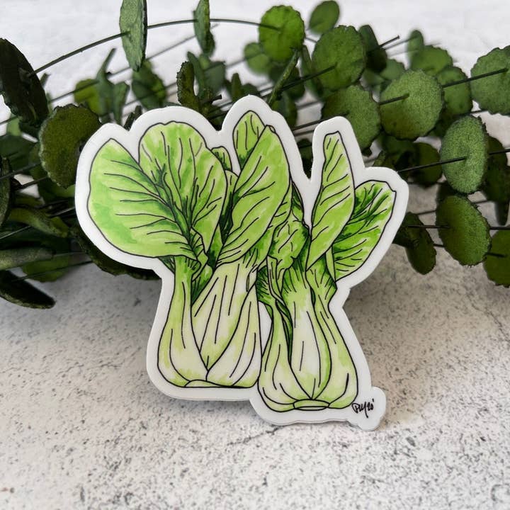 Vegetabilsk Vinyl klistermærke, Bok Choy Sticker for engroshandel hos Everyday H2O