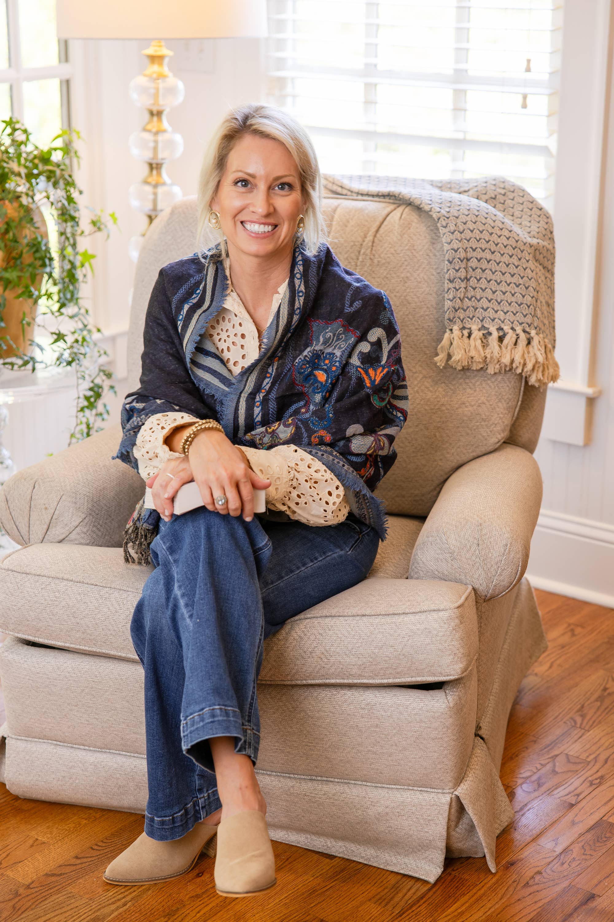 Rahab's Rope - Wholesale Wrap - Women's - Fringed Woven Embroidered Wool Wrap1