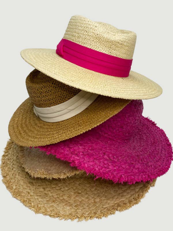 Sonnenhut aus Stroh PA007 für den Großhandel von Petal Dew