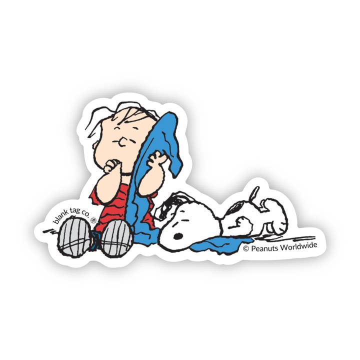 Peanuts® Thigpen and Snoopy Waterproof Sticker for wholesale by Blank Tag Co. Stickers - Waterproof Stickers