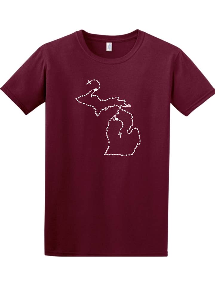 Sock Religious - Wholesale Screen Printed T-Shirt - Unisex - Michigan Rosary Catholic Adult T-shirt3