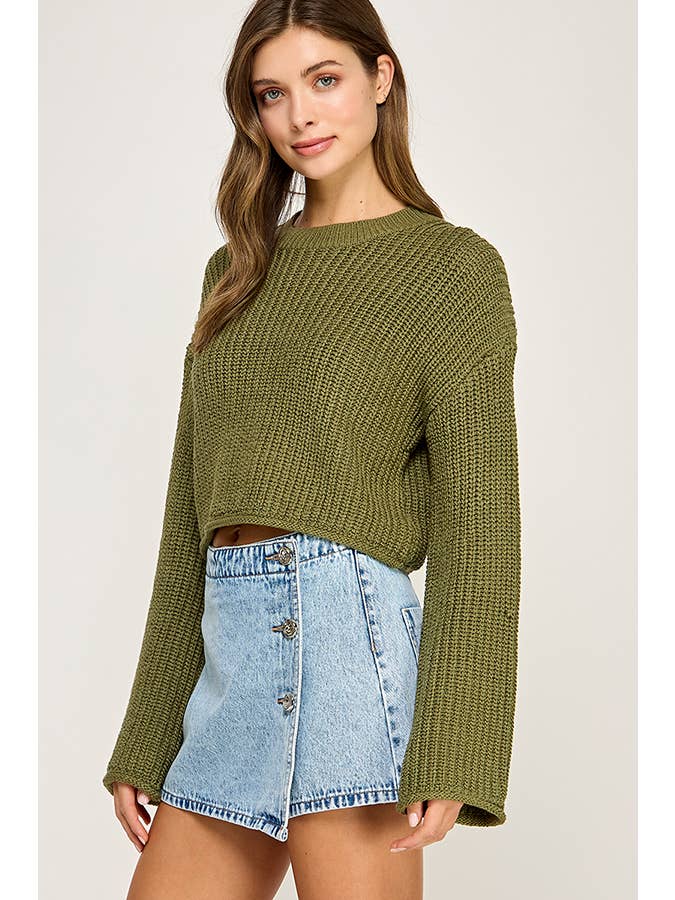 Miss Love - Wholesale Knit Sweater - Women's - WAFFLE KNIT SWEATER20