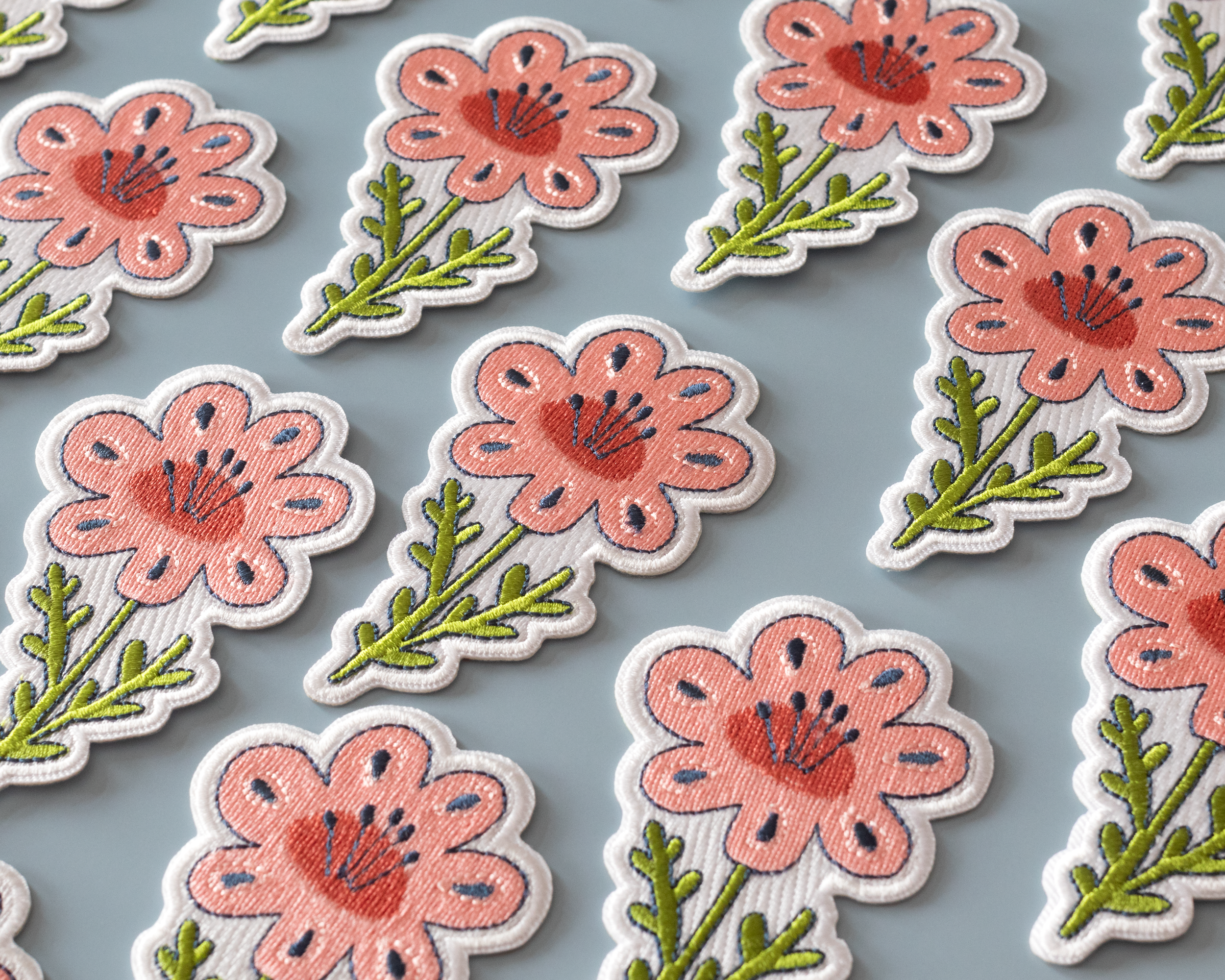 RippleSplash Studio - Wholesale Patch - Pink Floral Iron-On Patch3