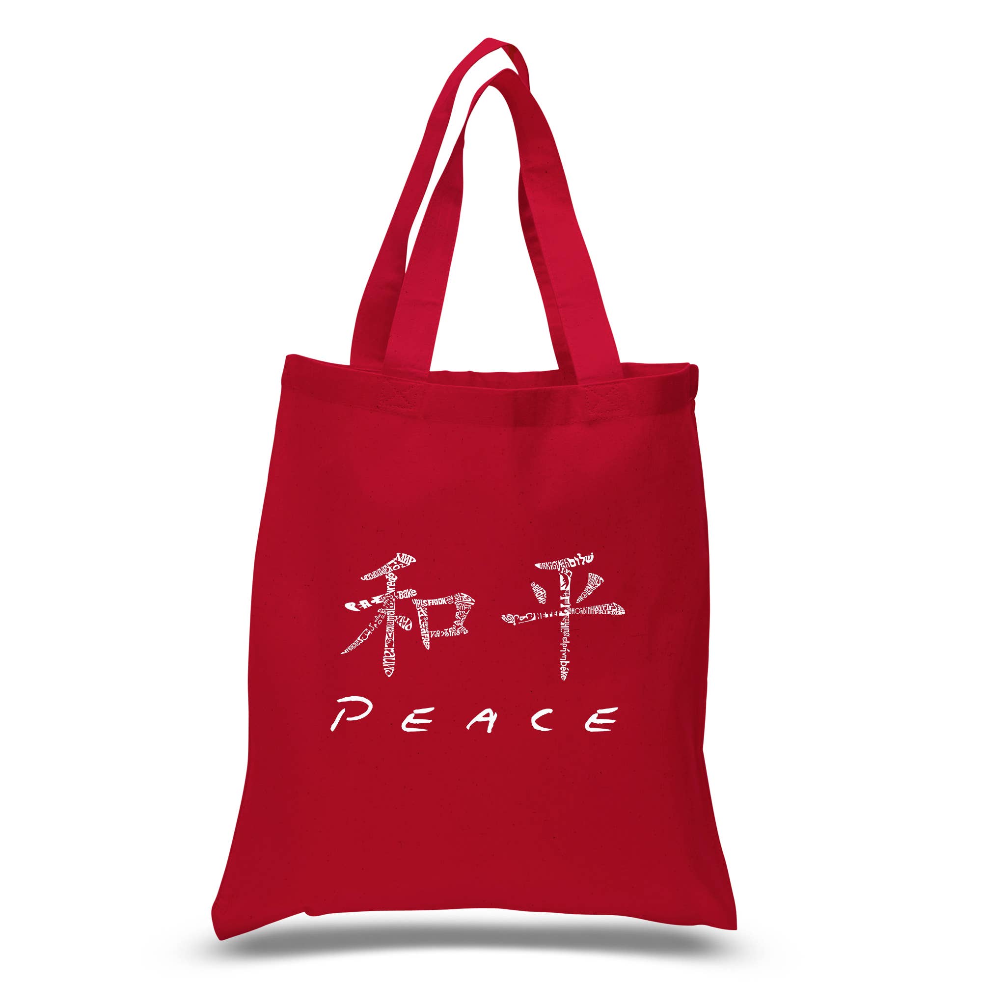 LA Pop Art - Wholesale Tote Bag - Unisex - LA Pop Art Word Art Tote Bag - CHINESE PEACE SYMBOL10
