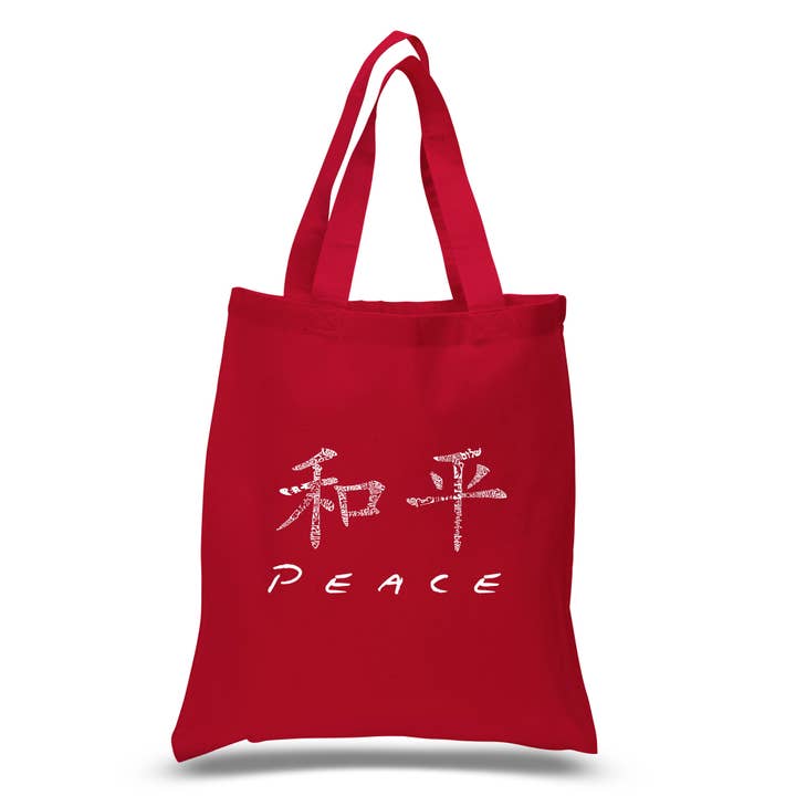 LA Pop Art - Wholesale Tote Bag - Unisex - LA Pop Art Word Art Tote Bag - CHINESE PEACE SYMBOL10