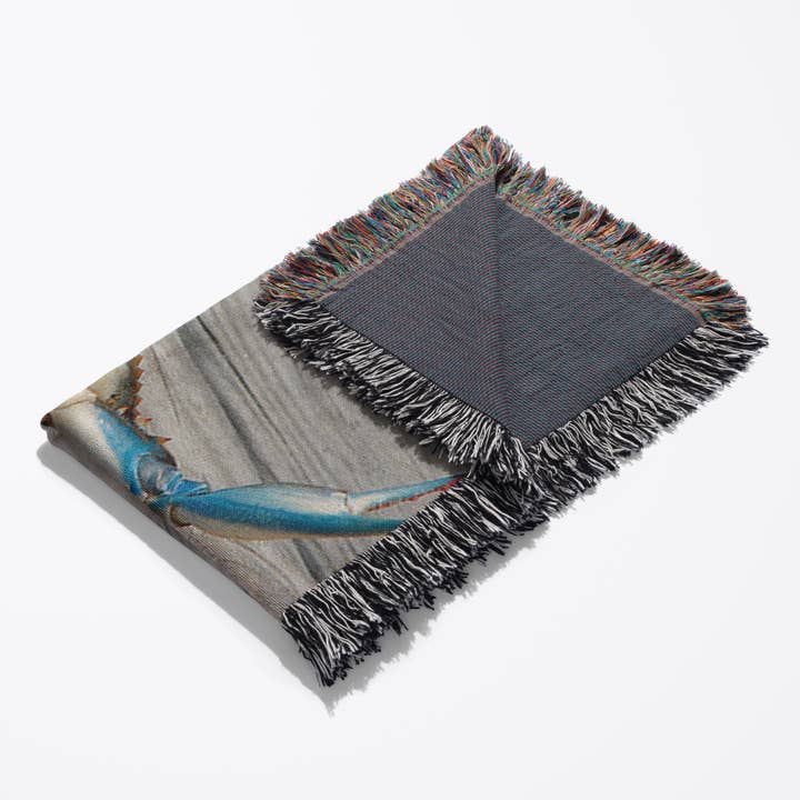 3dRose - Wholesale Throw Blanket - 3dRose, Image of Blue Crab - marine, creature, animal, wildlife, ocean, invertebrate, blue, crab, seafood, Blanket3