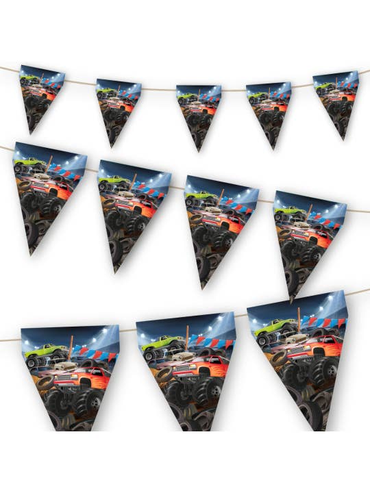 BANDEIROLAS MONSTER TRUCK 3 metros por atacado de Fiestora