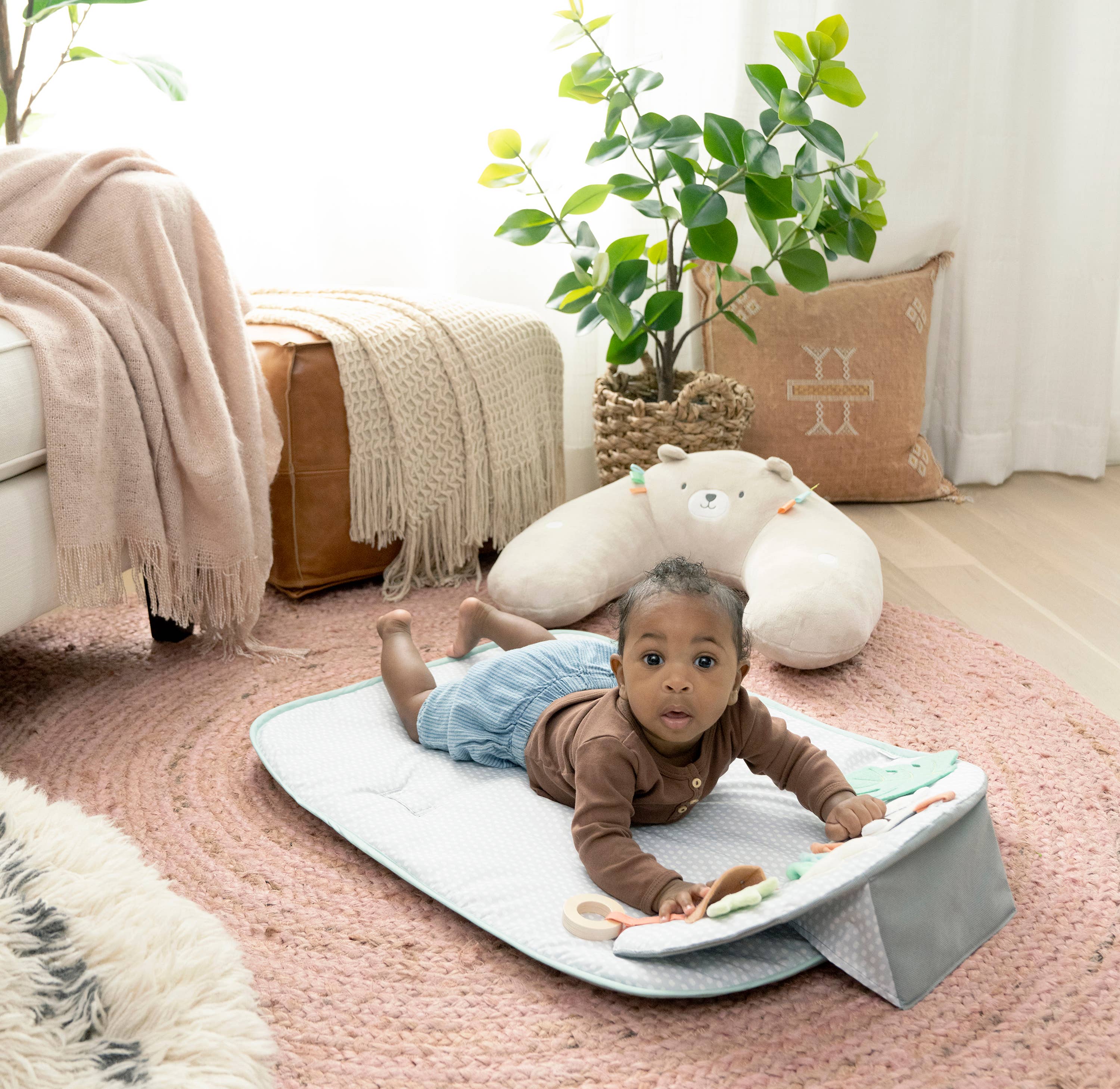 Ingenuity - Wholesale Play Mat - Kids & Baby - Ingenuity Cozy Prop 4-in-1 Sit Up & Prop Activity Mat- Nate6