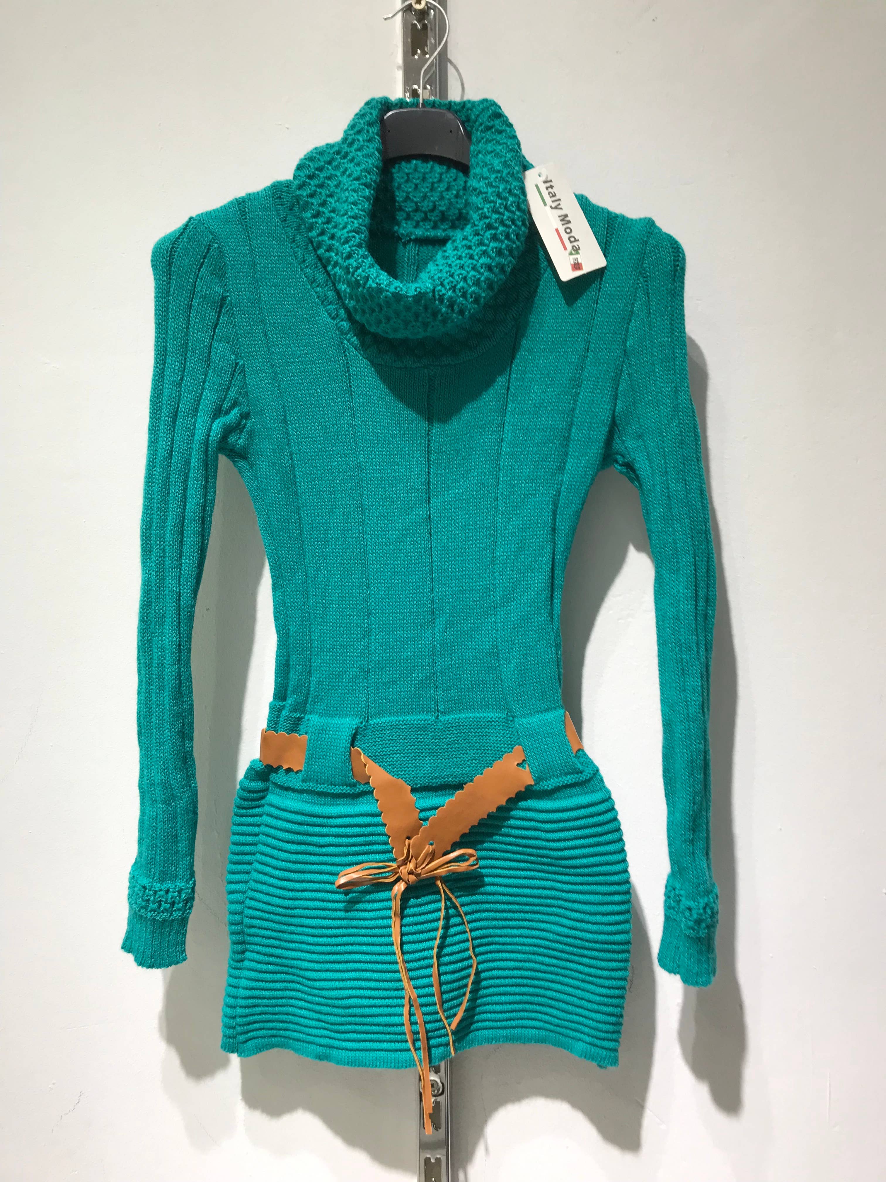 Only Yuan - Wholesale Knit Top - Women's - ref 2225 long sweater with belt6