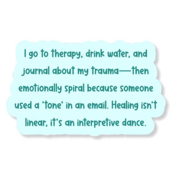 Adesivo in vinile da 3" Danza Interpretativa per la vendita all'ingrosso da parte di La Folie Press