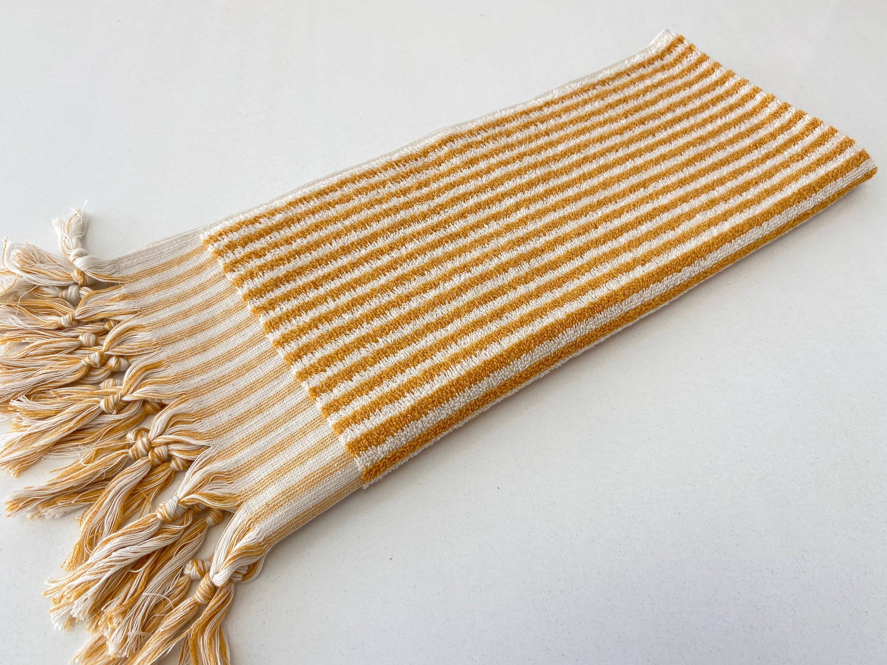 YURTLUS - Venta al por mayor Toalla de manos - Toalla de mano Organic Stripes Series, 18 x 37, toalla suave y gruesa, toalla de cocina, color amarillo2