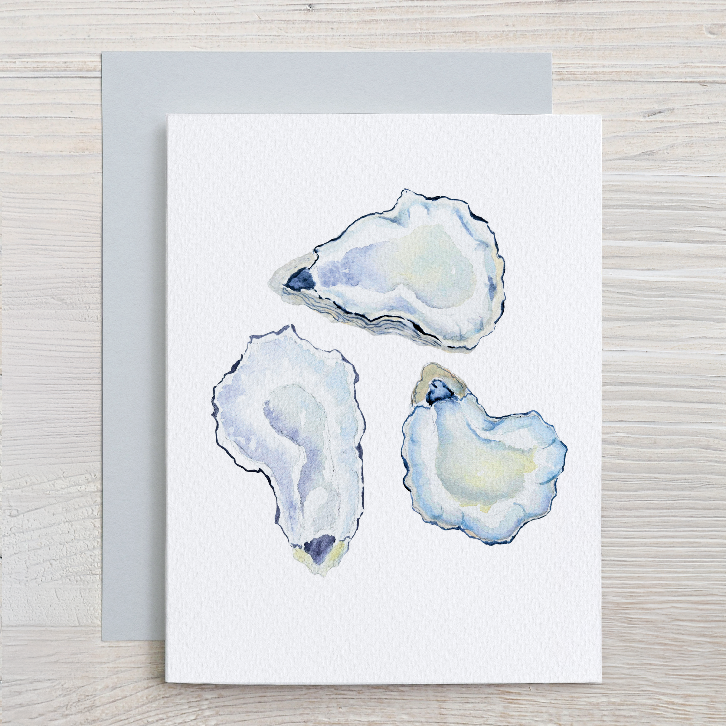 Waterline Studio - Wholesale Stationery/Notecard Set - Watercolor Coastal Card Set: 6 Assorted Shell & Buoy Designs4