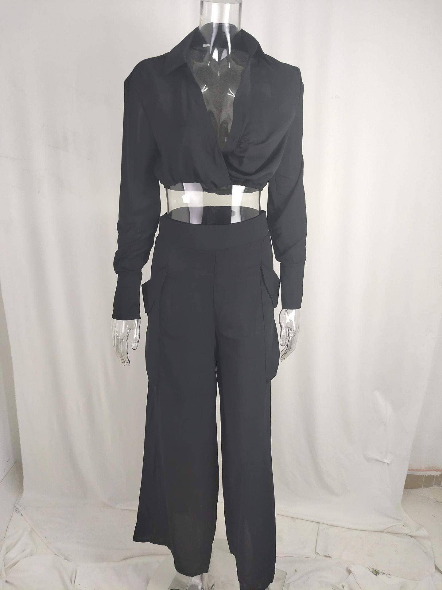 Queen Fashion – wholesale Set med topp och kjol - Dam – Queen Fashion trendigt set med blus och vida byxor för kvinnor8