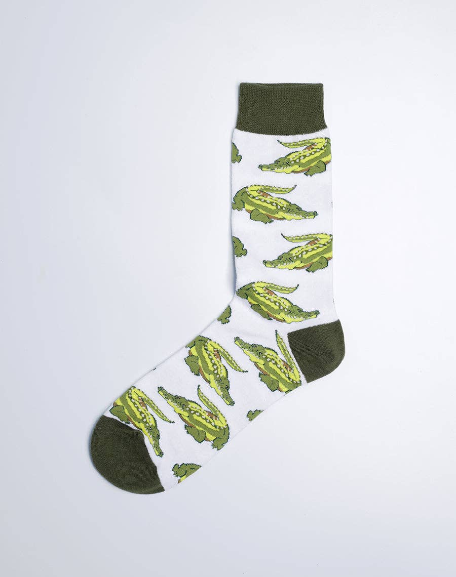 Just Fun Socks - Wholesale Socks - Men's - Men's Gator Gator Alligator Crew Socks2