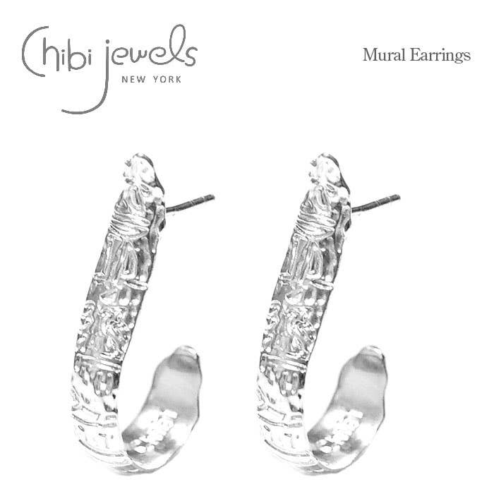 Muur Oorbellen (Zilver) voor wholesale door Chibi Jewels