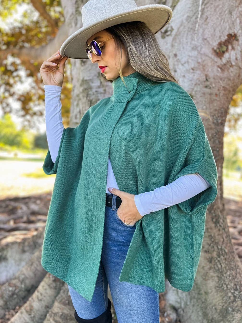 AMOLI - Wholesale Cardigan - Women's - Solid Knitted Cardigan with Neck Button3