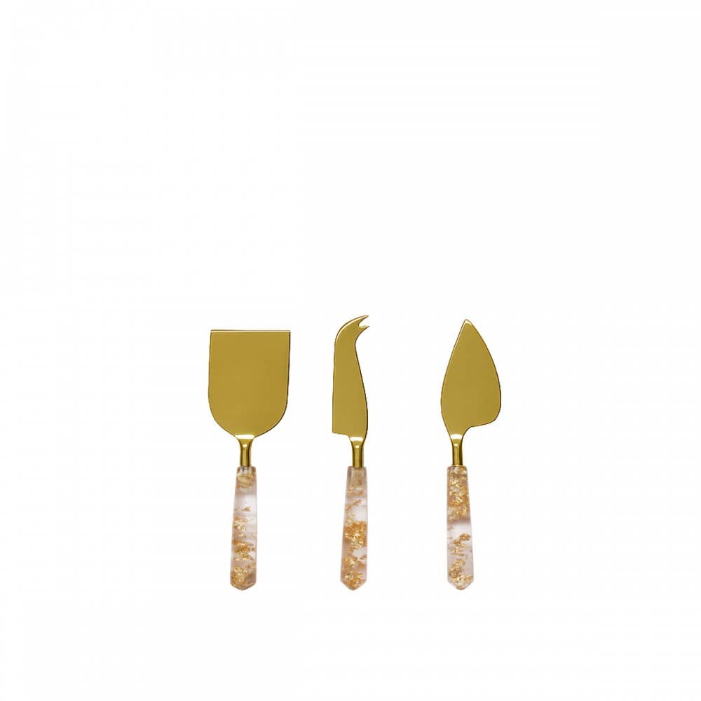 AULICA - Wholesale Cheese Spreader - Glitter cheese service - set of 3
