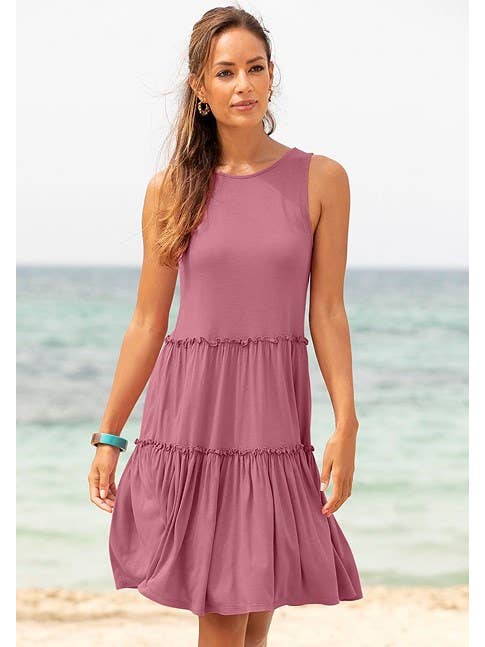 Lascana - Wholesale Dress - Women's - LASCANA Women's Flowy Tiered Dress