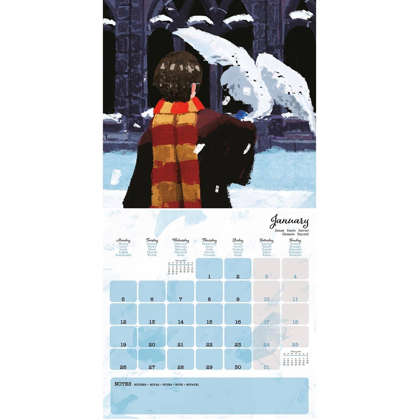 Pyramid International – Großhandel Kalender – Harry Potter (Illustration) Offizieller 2026 Quadratkalender2