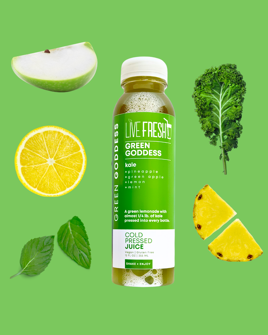Live Fresh Juicery - Wholesale Wellness Juice/Tonic - Green Power Pack1