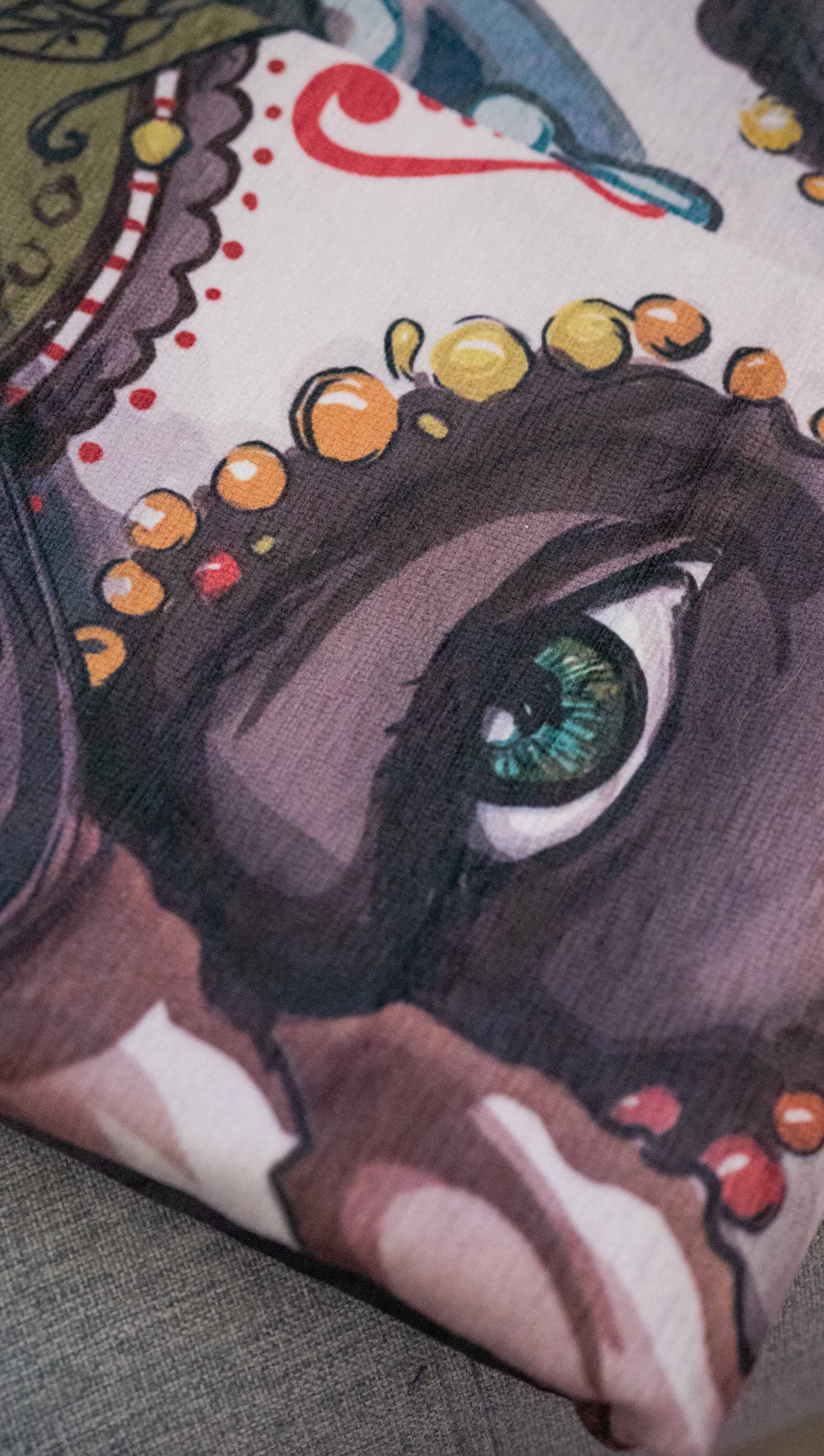 Eagle Rock Werkshop® - Wholesale Tapestry/Textile - Sugar Skull - Chenille Tapestry with Tassels4