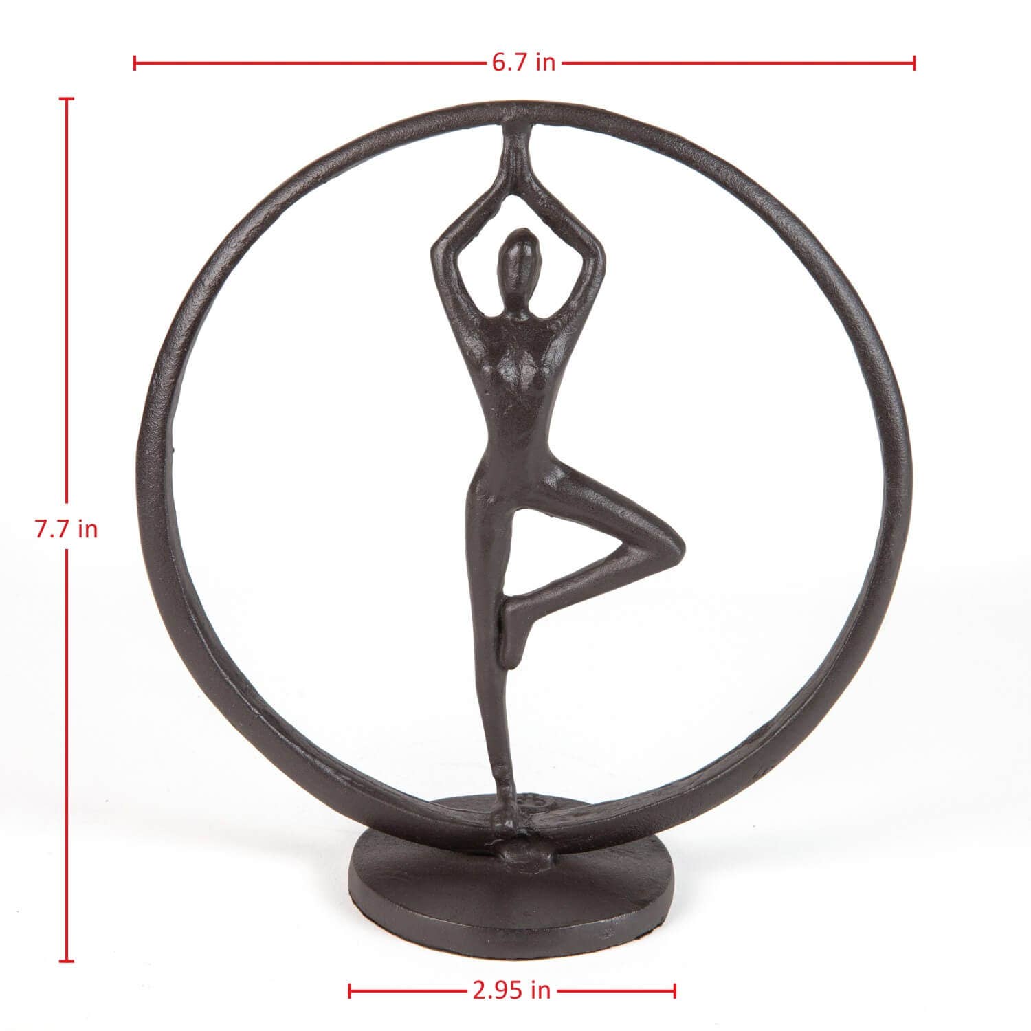 Danya B - Wholesale Sculpture - Yoga Tree Circle Cast Iron Sculpture2