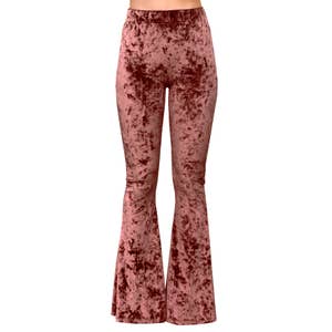 Pink velvet sales bell bottoms