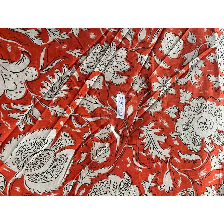 Bhawana Handicrafts - Wholesale Fabric Paint - Orange Amanda Printed Fabric Cotton Women Dressmaking Fabric4