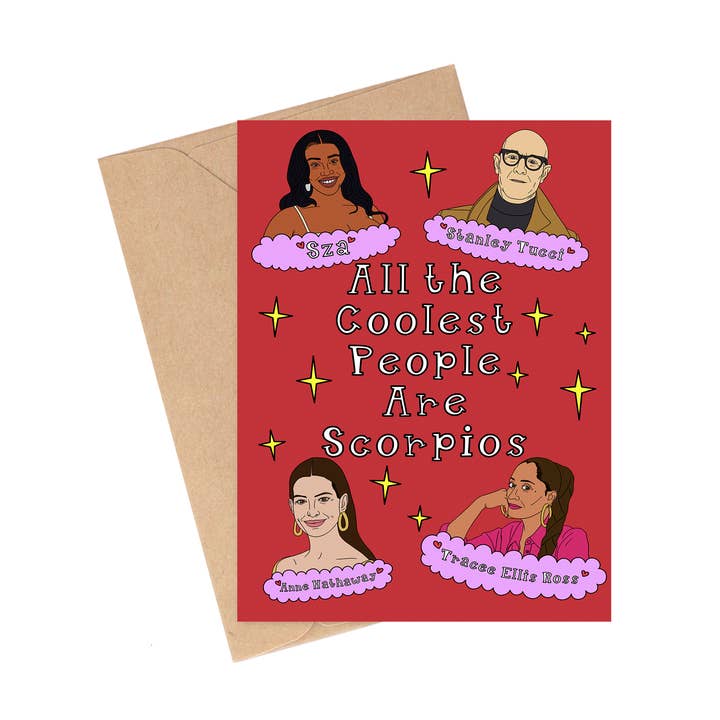 Geburtstagskarte für Skorpion-Prominente für den Großhandel von Siyo Boutique