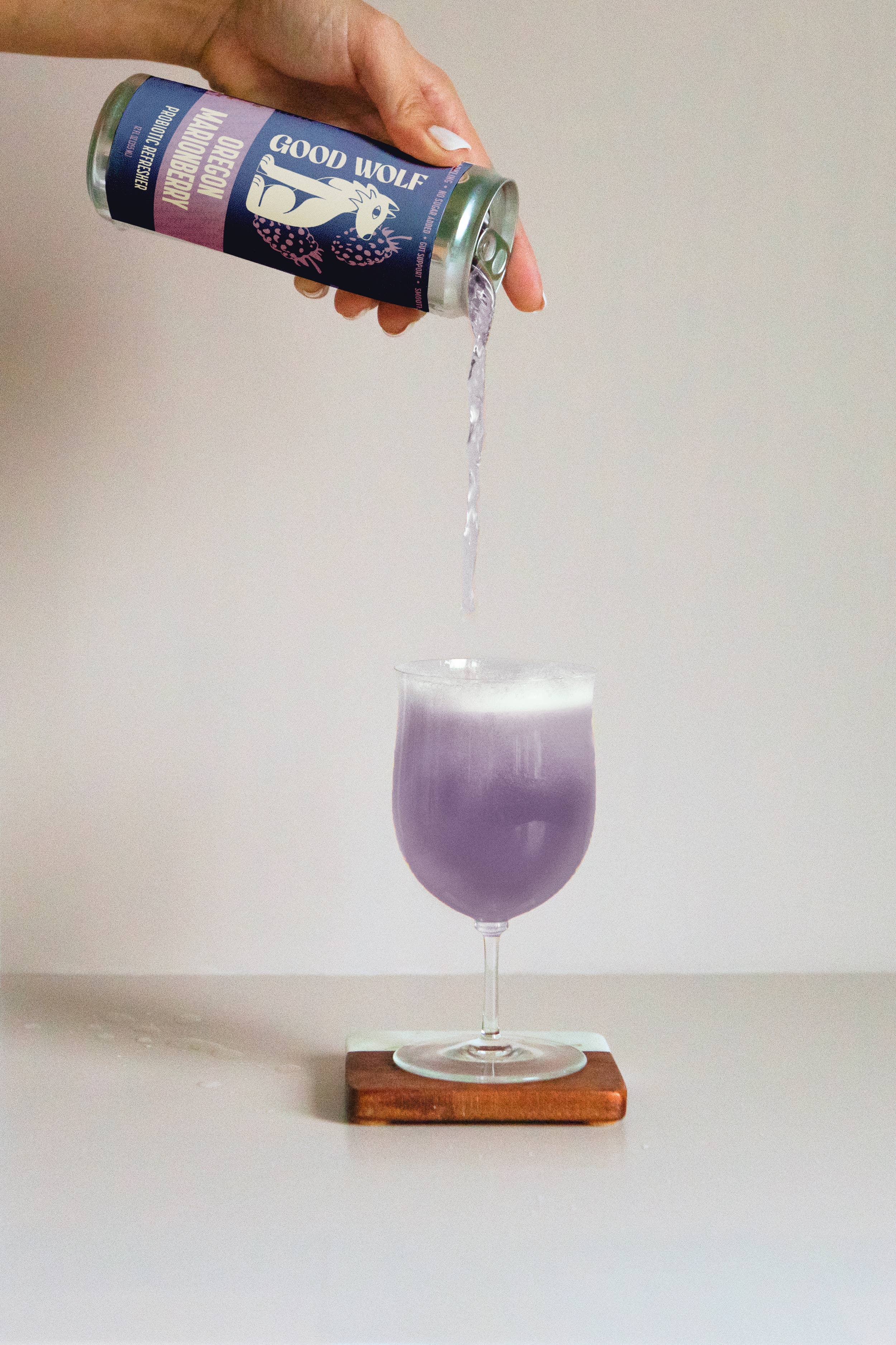 Good Wolf Beverages - Wholesale Soda/Carbonated Drink - Marionberry Probiotic Soda - No Added Sugar; Hand-Crafted2